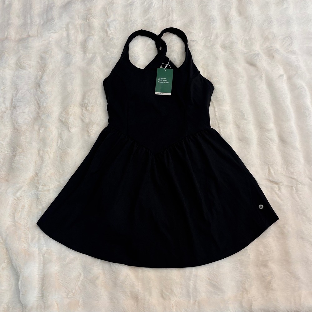 Halara Everyday Wannabe Dress Black Athletic Tennis 2-in-1 Built-in Shorts Small